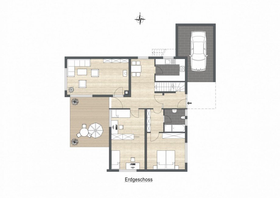 Grundriss EG Einfamilienhaus Freiberg am Neckar